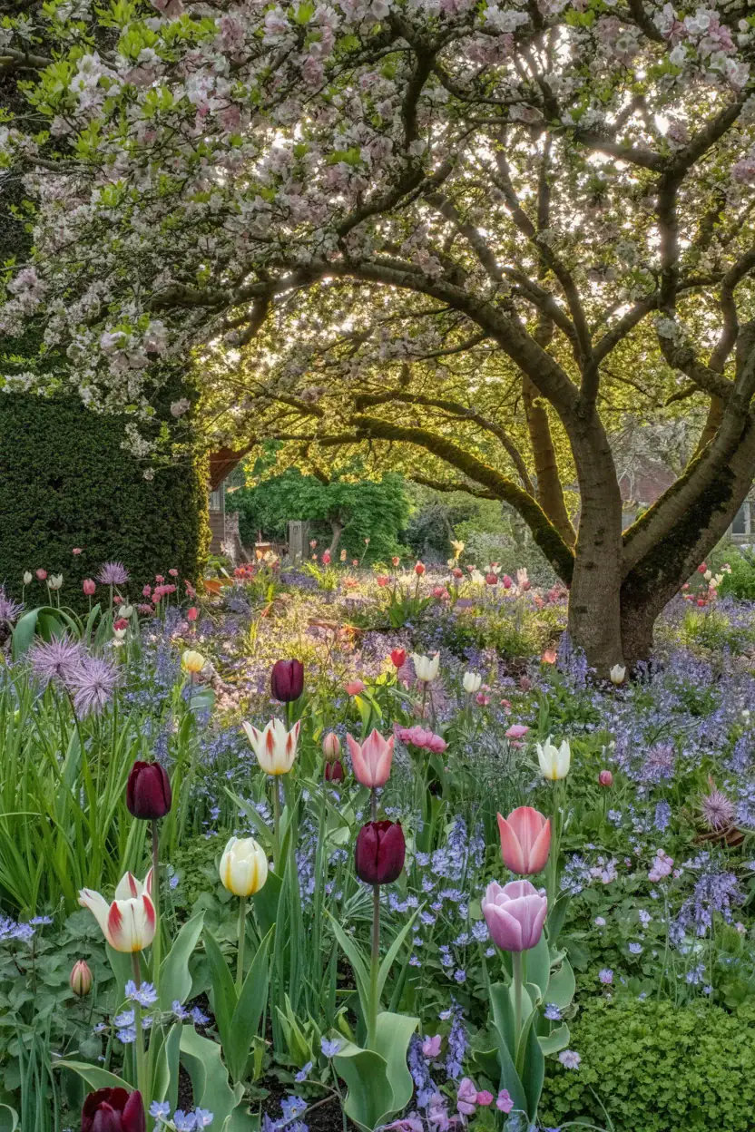 30 Dreamy Tulip Planting Ideas for a Fairytale Front House Garden 25
