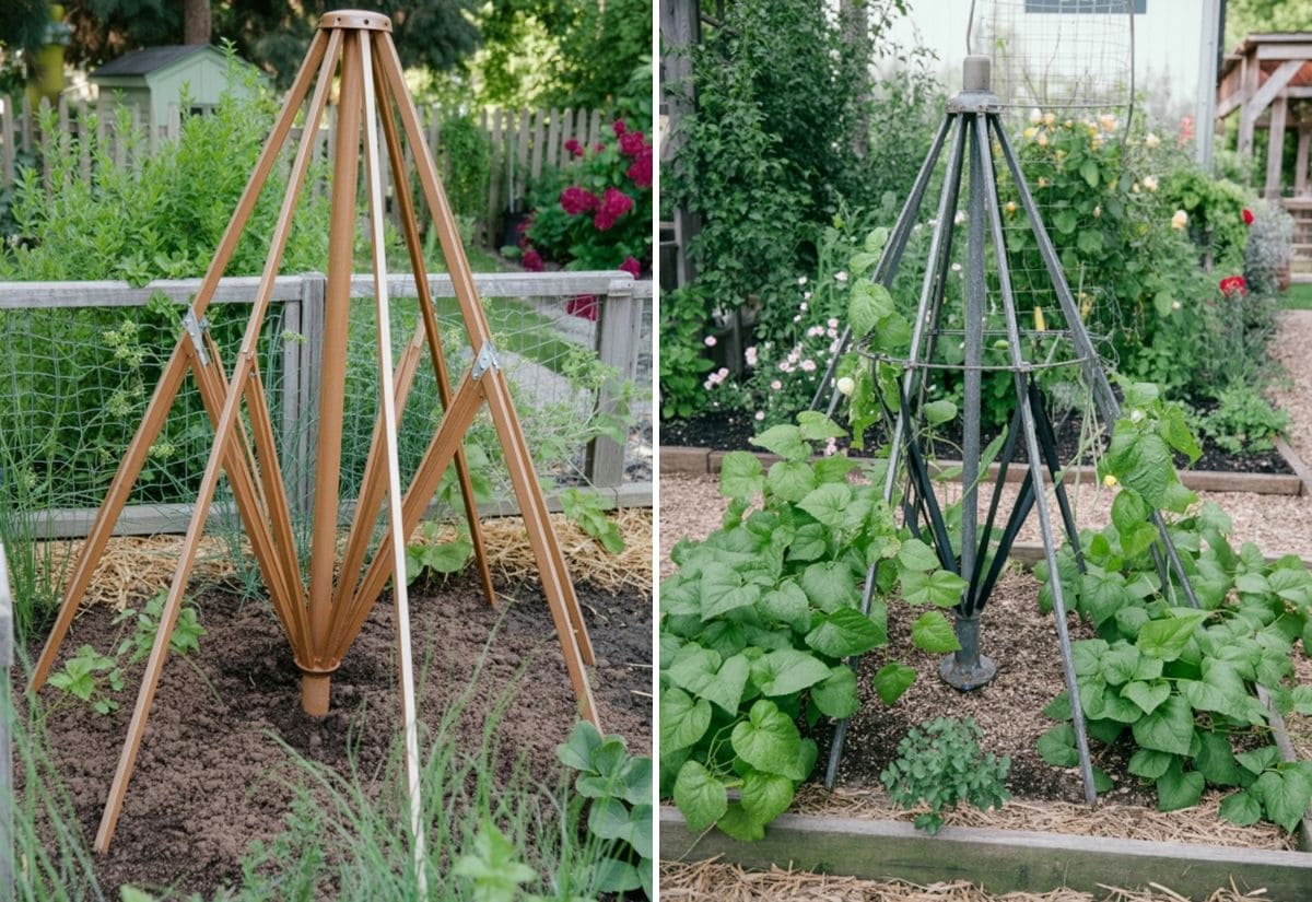 Repurpose Old Umbrellas into a DIY Trellis for Climbing Vegetables and Flowers