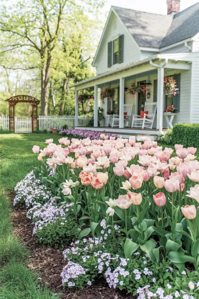 30 Dreamy Tulip Planting Ideas for a Fairytale Front House Garden 29