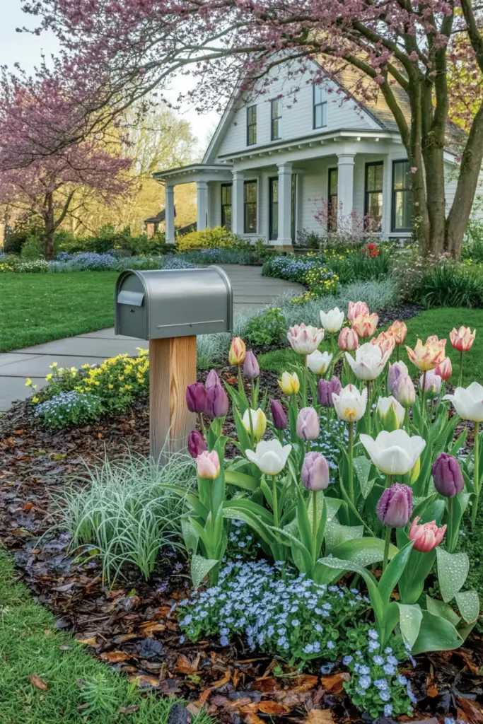 30 Dreamy Tulip Planting Ideas for a Fairytale Front House Garden 11