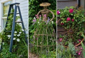 DIY Recycled Garden Trellis (1)