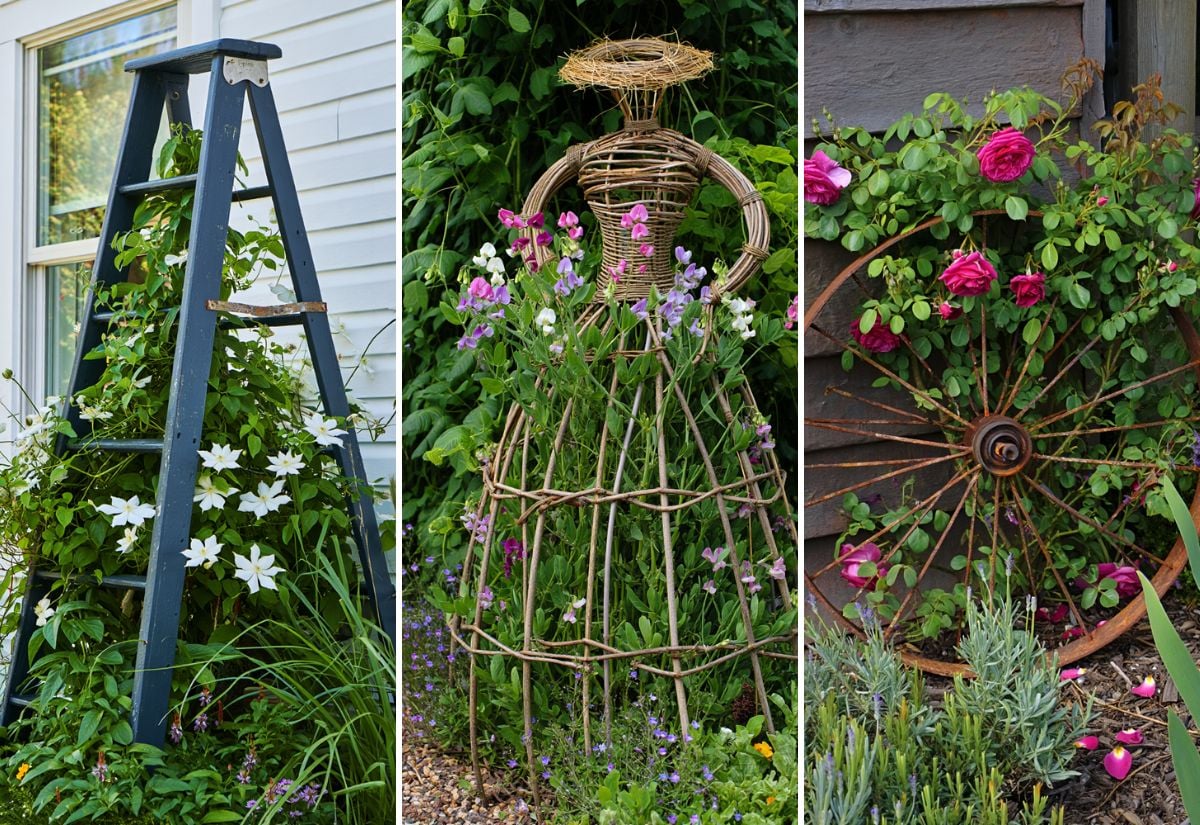 DIY Recycled Garden Trellis (1)