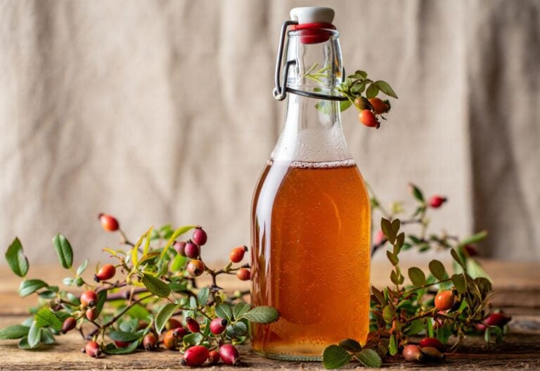 No Sugar Rosehip Syrup From Wild Forged Rosehips