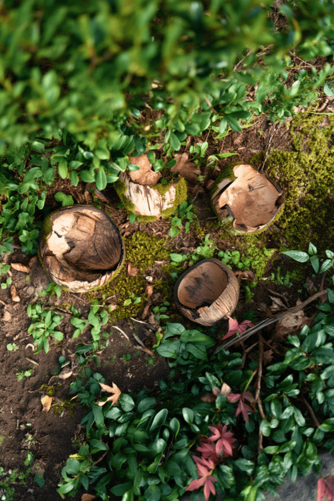 Empty Coconut Shells or Half Gourds You Throw Away