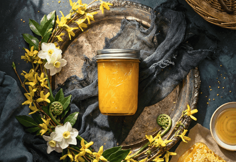 No Sugar Forsythia and Lemon Syrup