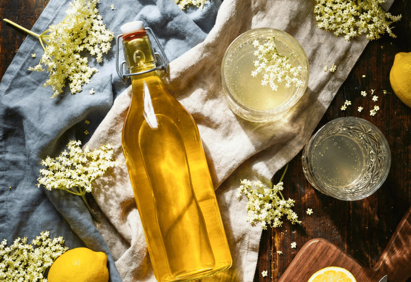 Old Fashioned Elderflower and Lemon Cordial Recipe
